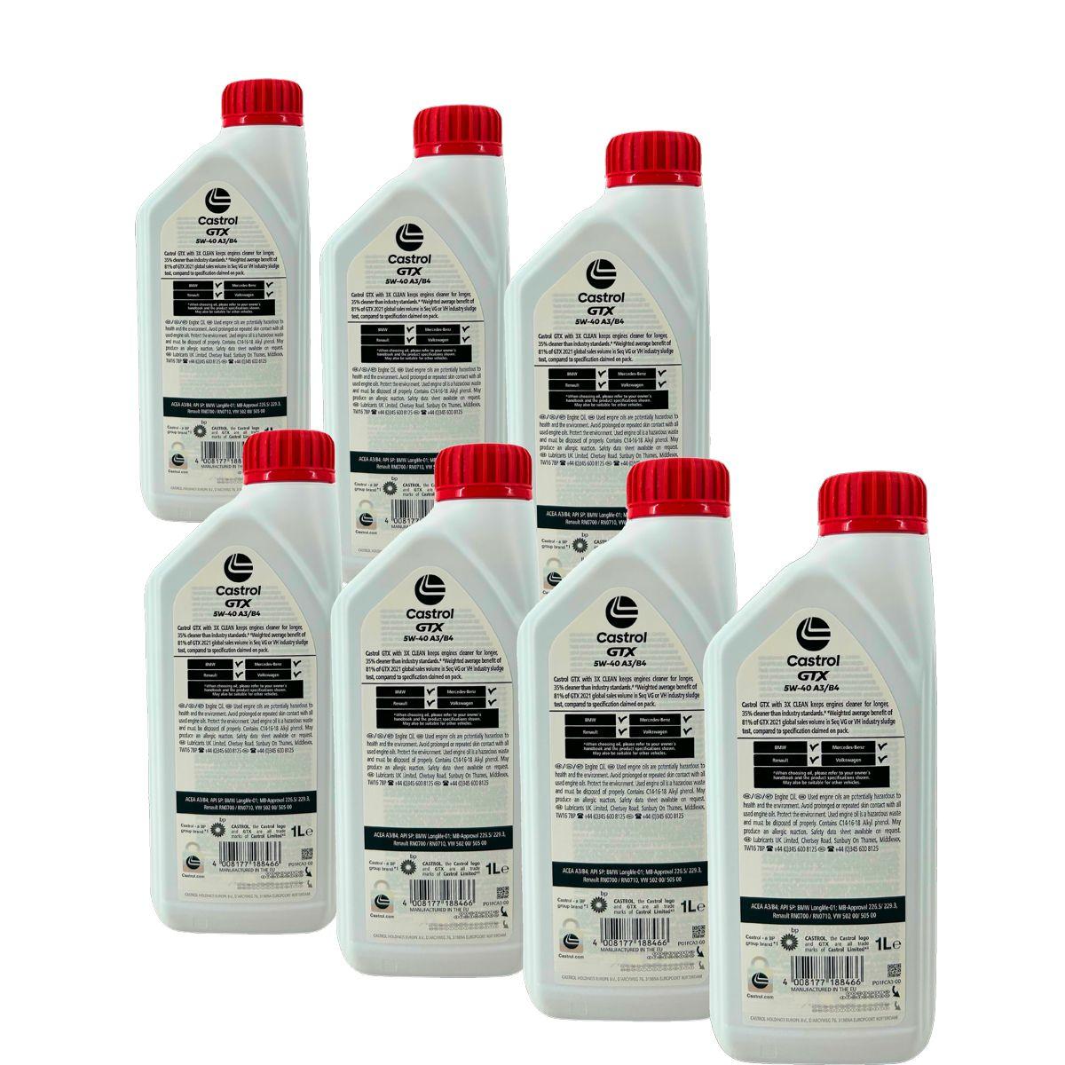Castrol GTX 5W-40 A3/B4 7x1 Liter