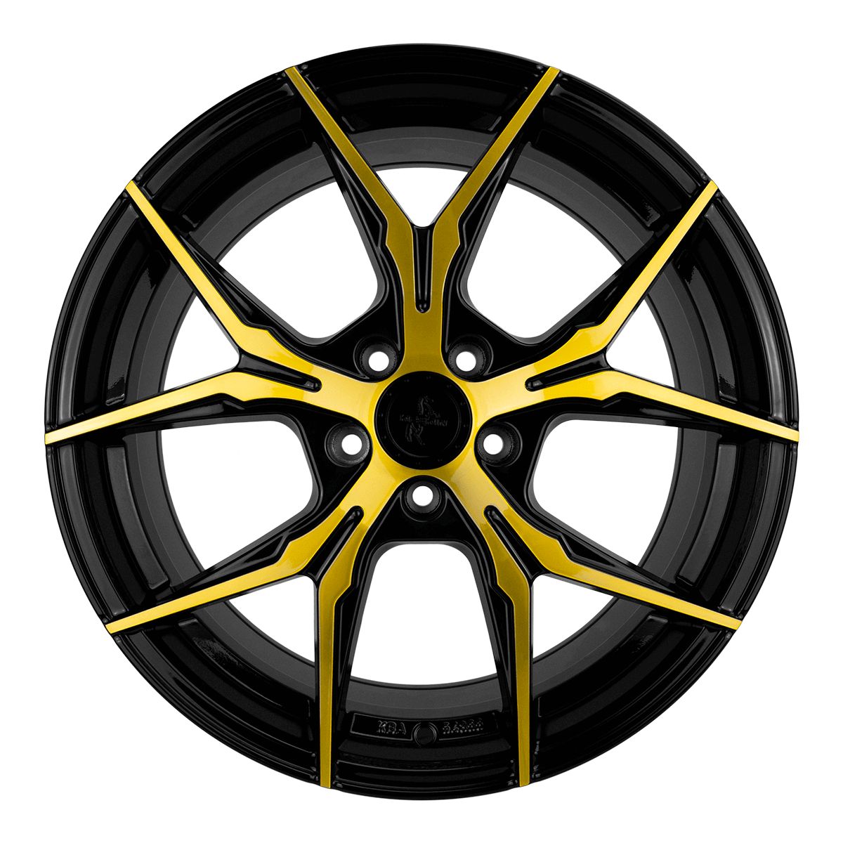 KESKIN WHEELS KT19N black front gold 8.5Jx19 5x108 ET45