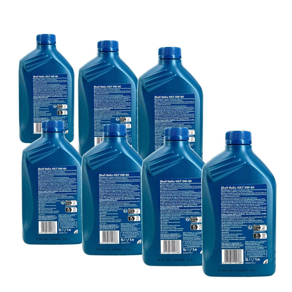 Shell Helix HX7 5W-40 7x1 Liter