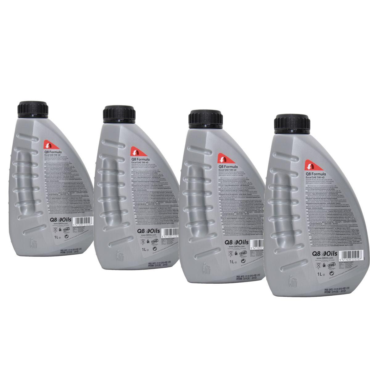 Q8 Formula Excel 5W-40 4x1 Liter