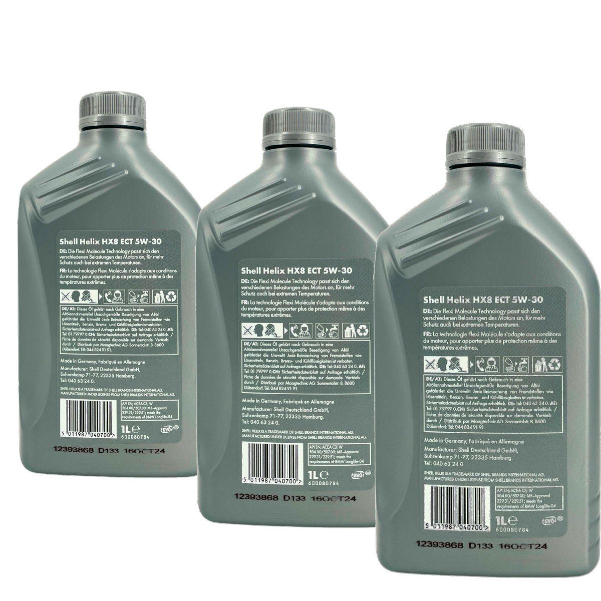 Shell Helix HX8 5W-30 ECT 3x1 Liter