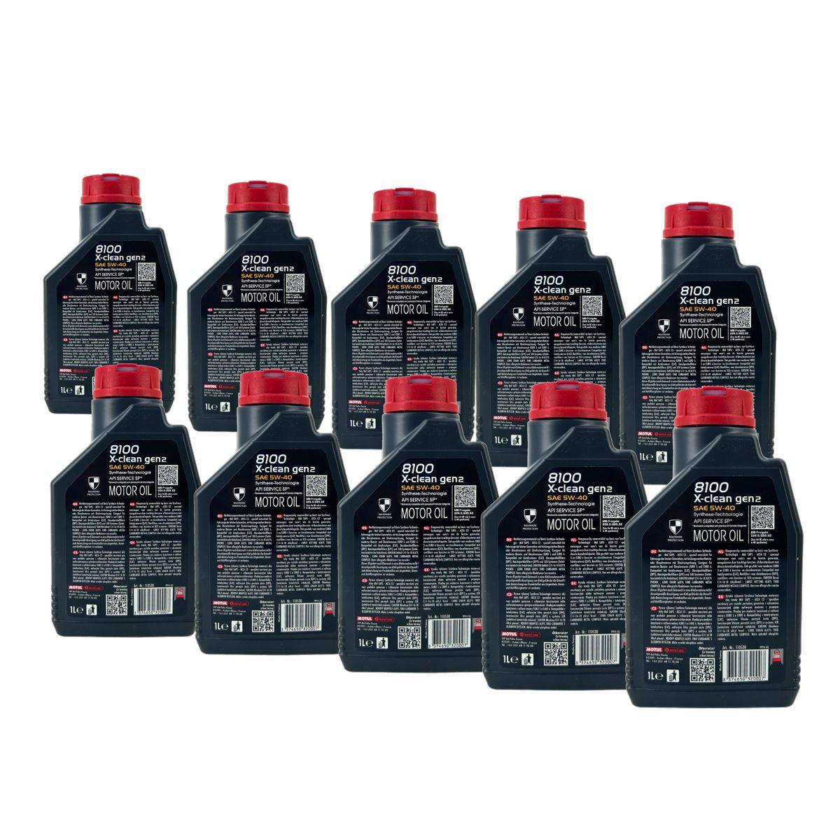 Motul 8100 X-clean GEN2 5W-40 10x1 Liter