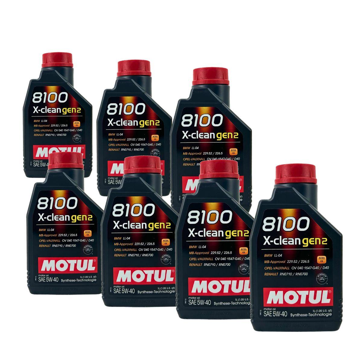 Motul 8100 X-clean GEN2 5W-40 7x1 Liter