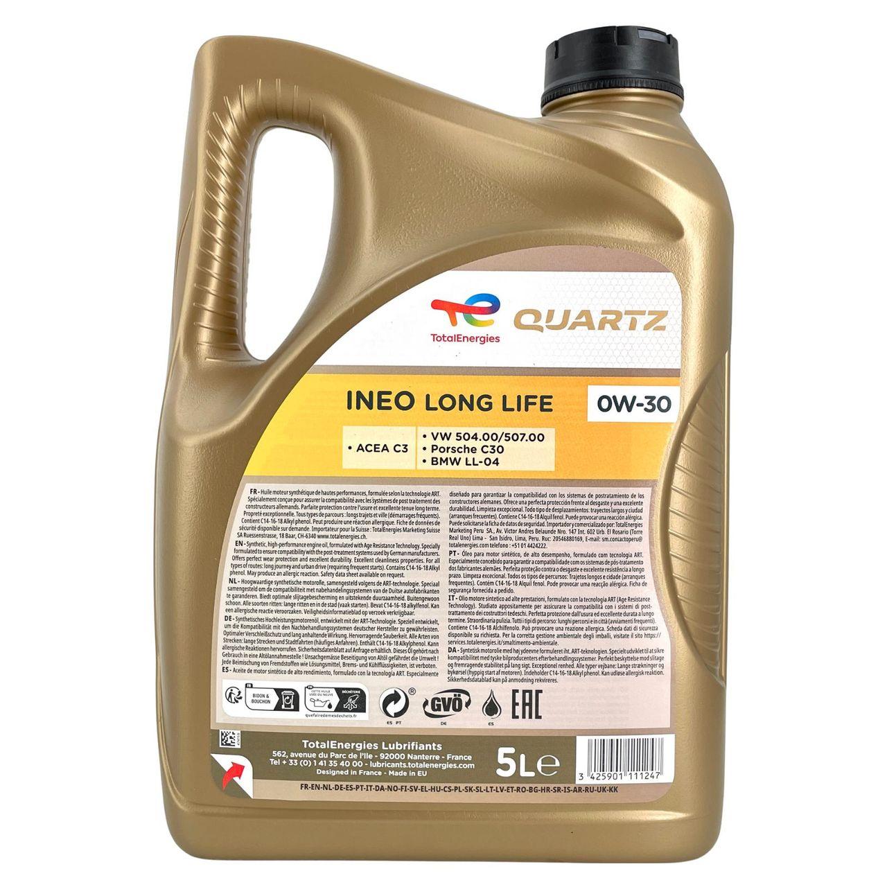 Total Quartz Ineo Long Life 0W-30 5 Liter