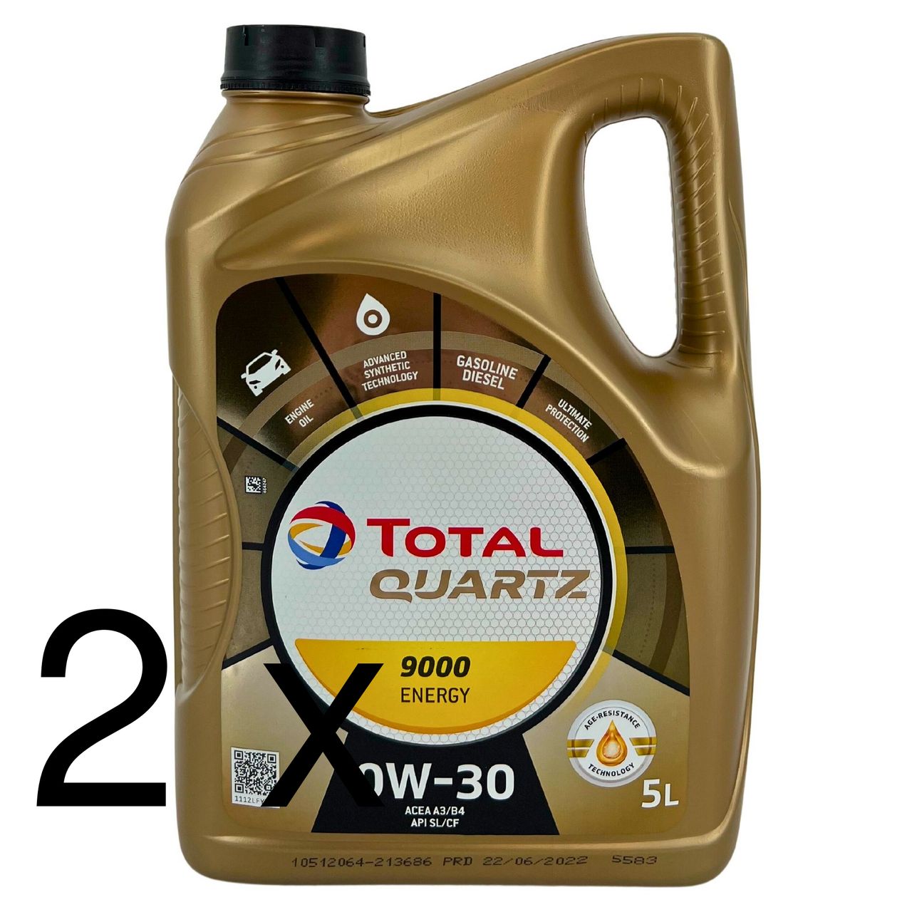 Total Quartz 9000 Energy 0W-30 2x5 Liter