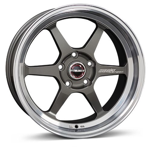 BORBET DESIGN DB8/GT graphite rim polished 8.5Jx18 5x112 ET25
