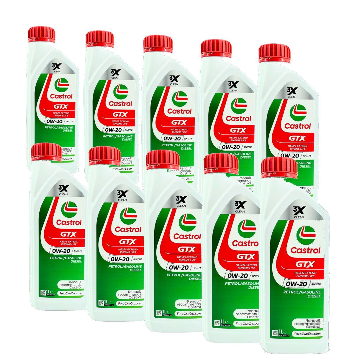 Castrol GTX 0W-20 RN17 FE 10x1 Liter