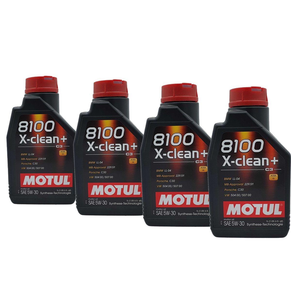 Motul 8100 X-clean+ 5W-30 4x1 Liter