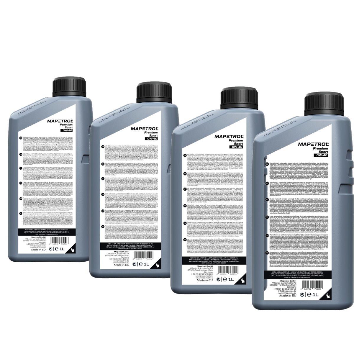 Mapetrol Premium Sport 0W-40 4x1 Liter