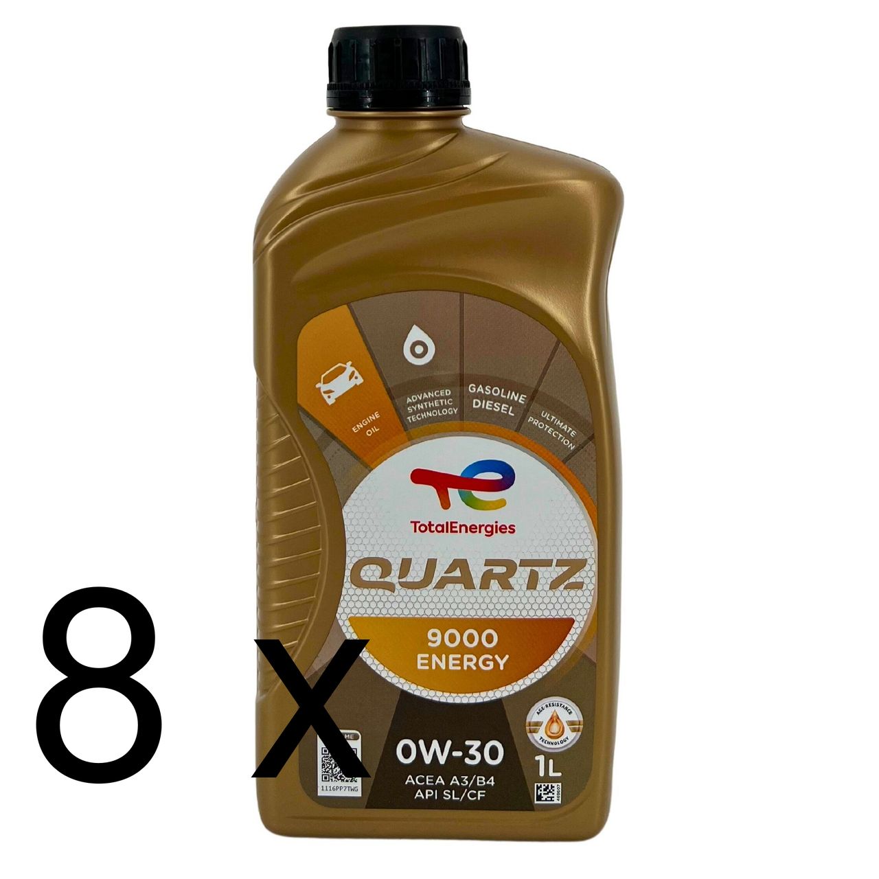 Total Quartz 9000 Energy 0W-30 8x1 Liter
