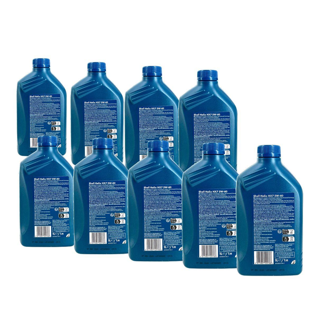 Shell Helix HX7 5W-40 9x1 Liter