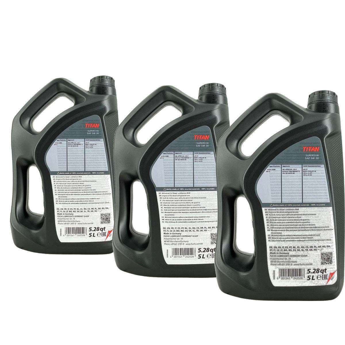 Fuchs Titan Supersyn 5W-30 3x5 Liter
