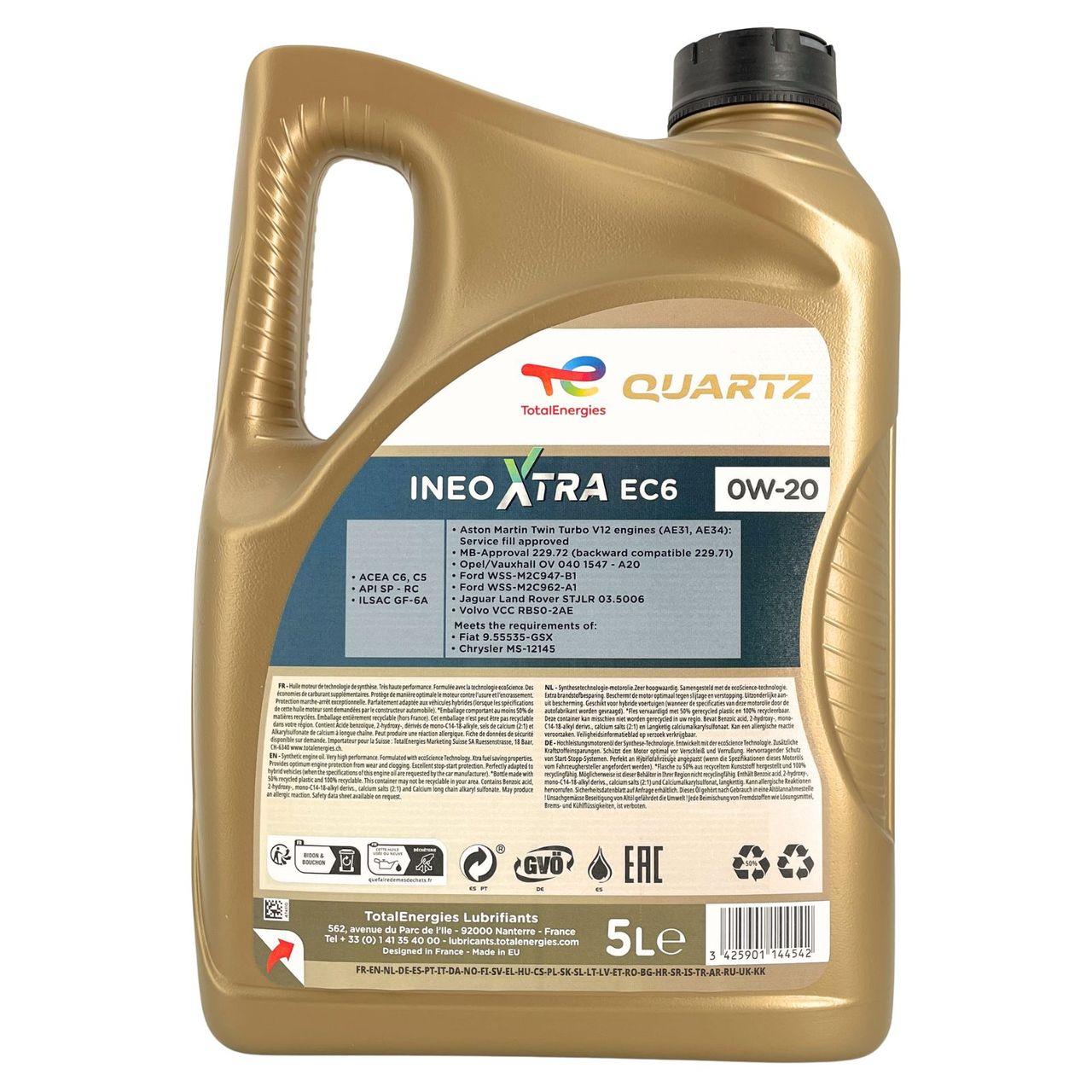Total Quartz Ineo Xtra EC6 0W-20 5 Liter