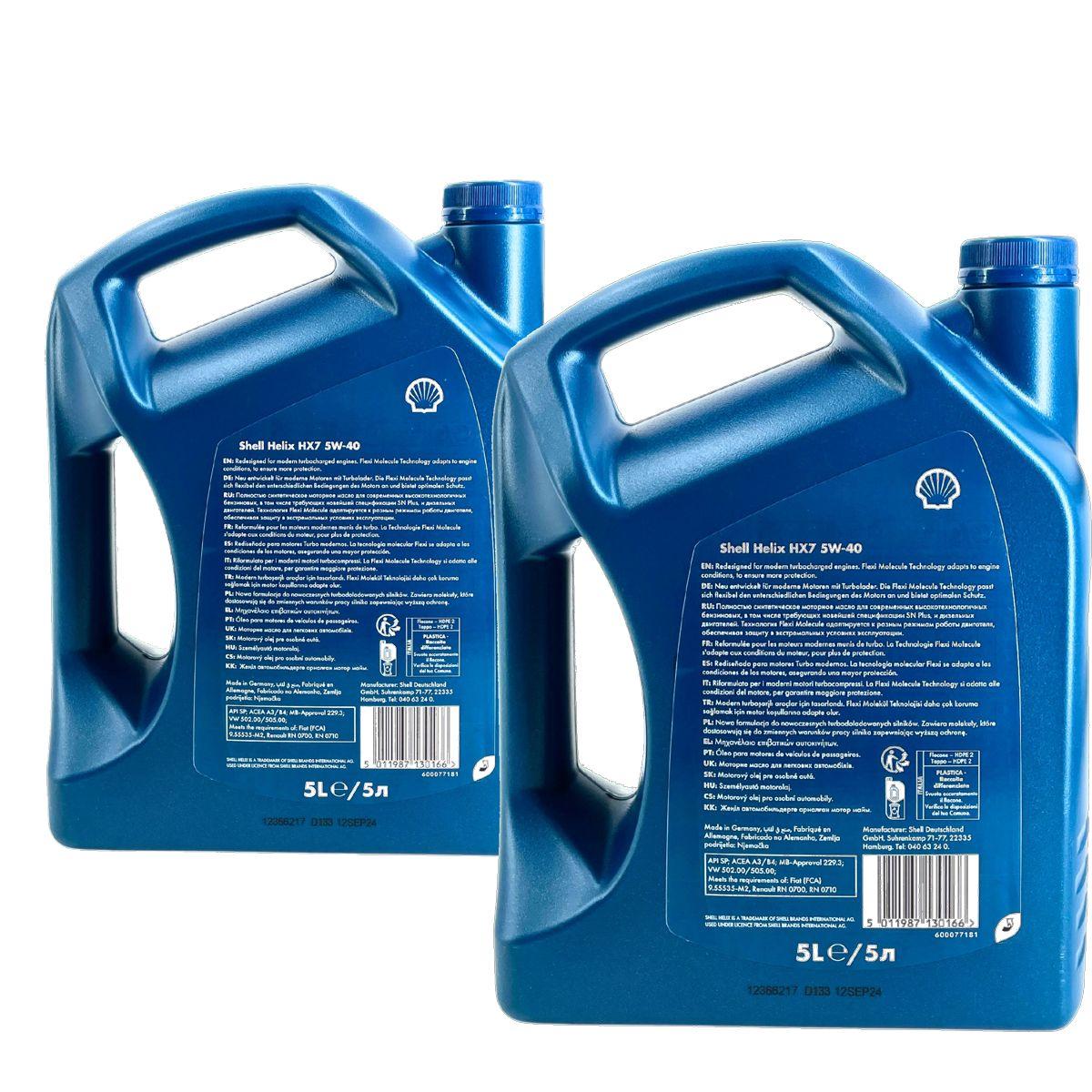 Shell Helix HX7 5W-40 2x5 Liter