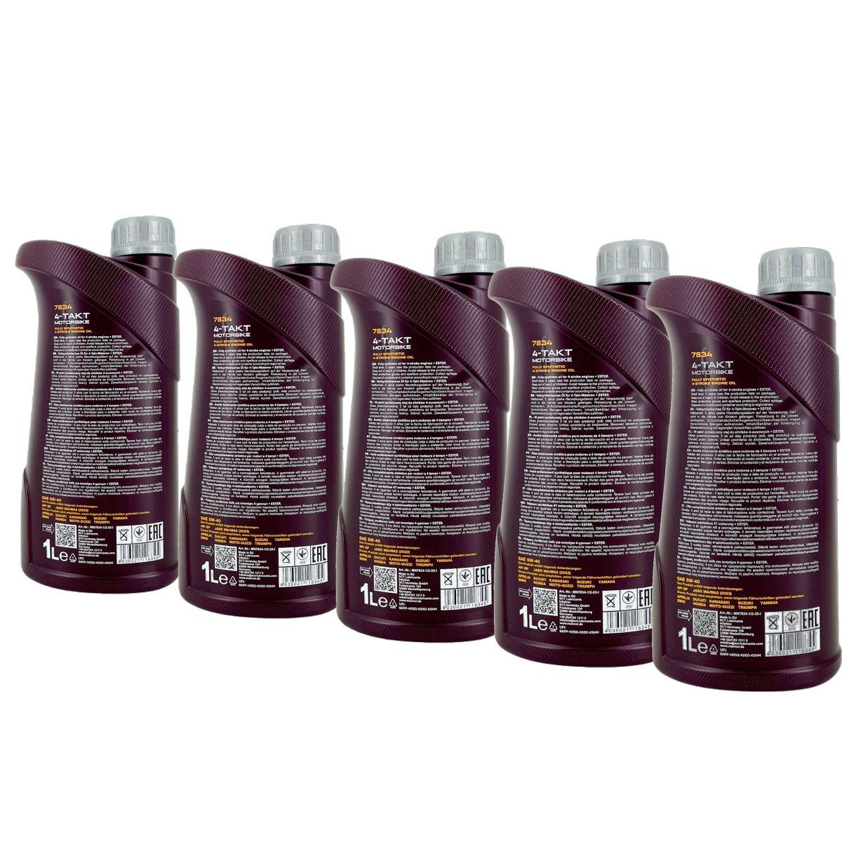 Mannol 4-Takt Motorbike 5W-40 5x1 Liter