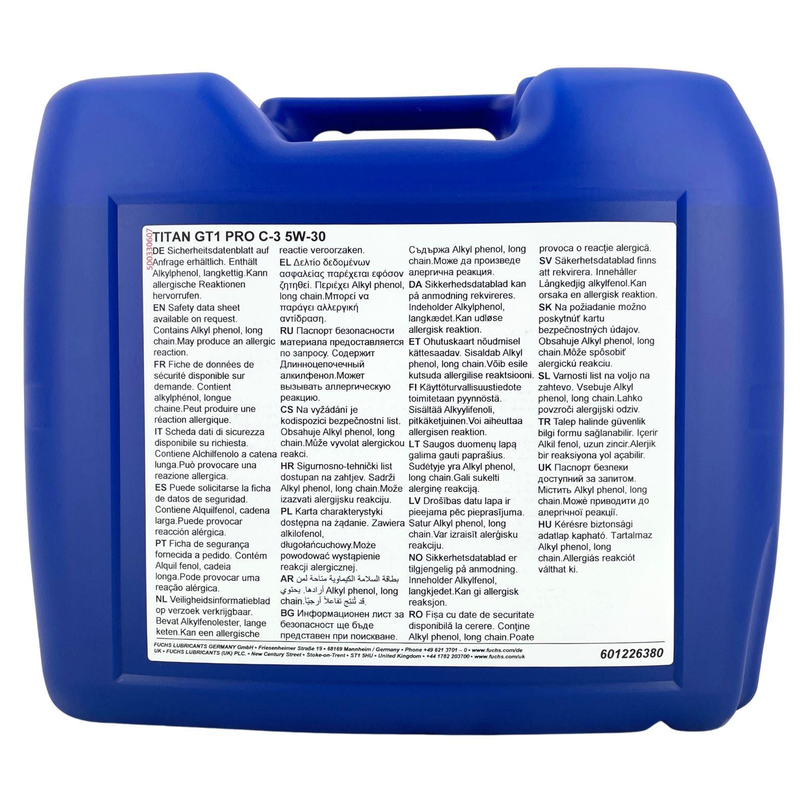 Fuchs Titan GT1 PRO C-3 5W-30 20 Liter