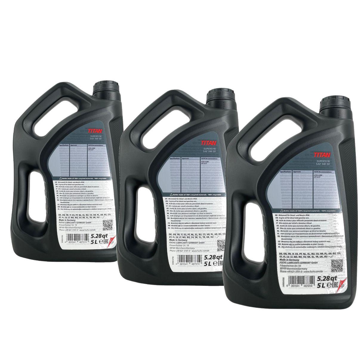 Fuchs Titan Supersyn 5W-50 3x5 Liter