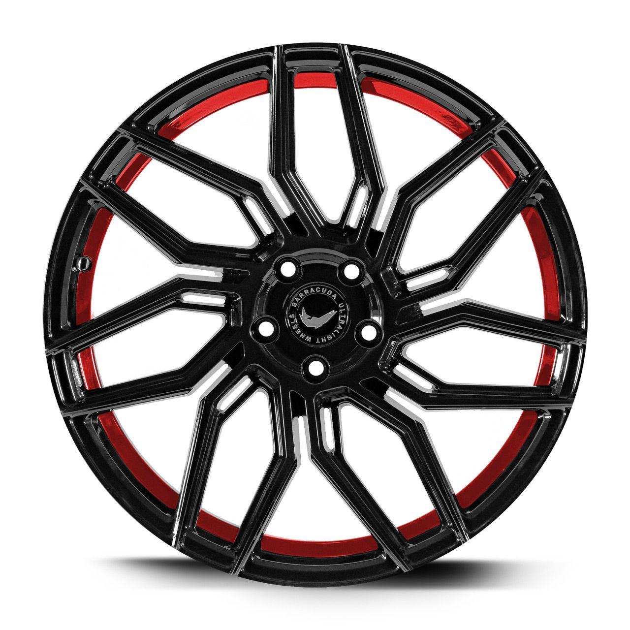 BARRACUDA DRAGOON Higloss-Black undercut Trimline red 10.0Jx20 5x112 ET40