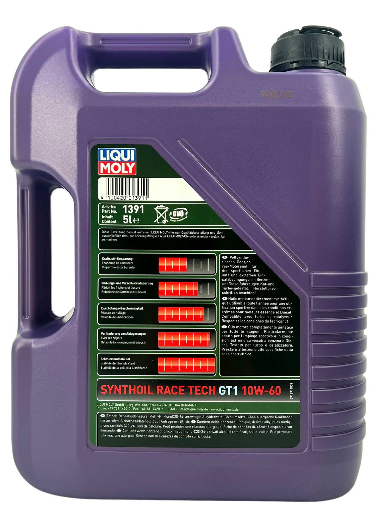 Liqui Moly Synthoil Race Tech GT1 10W-60 5 Liter