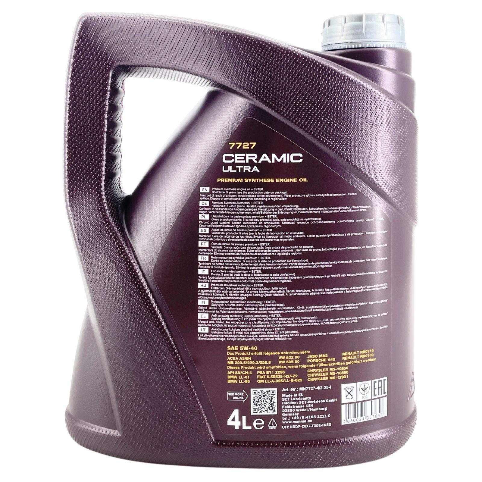 Mannol Ceramic Ultra 5W-40 4 Liter