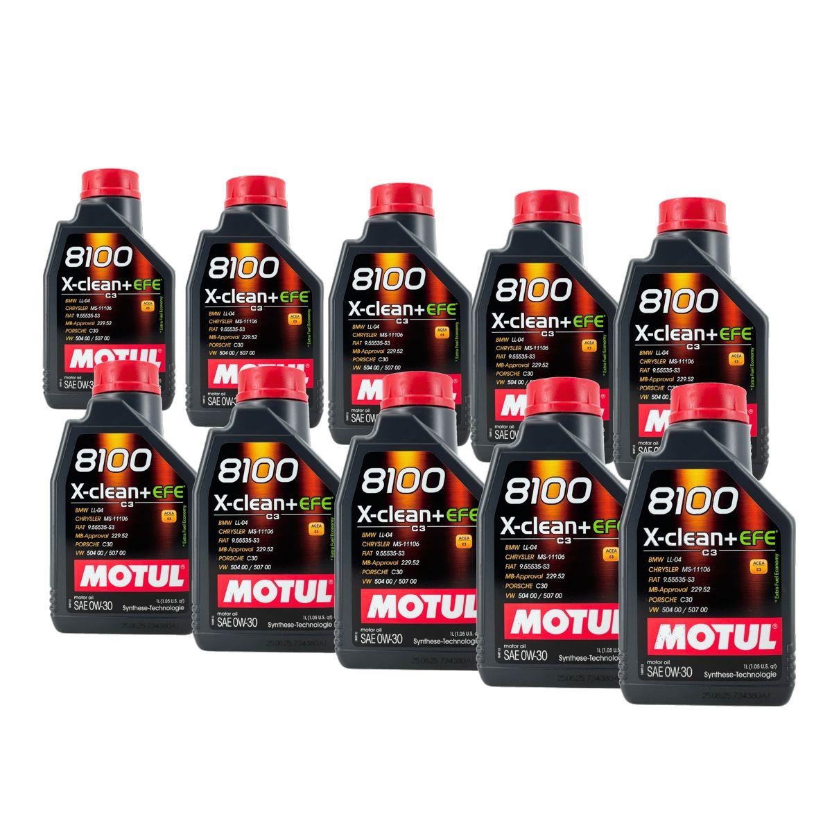 Motul 8100 X-Clean + EFE 0W-30 10x1 Liter