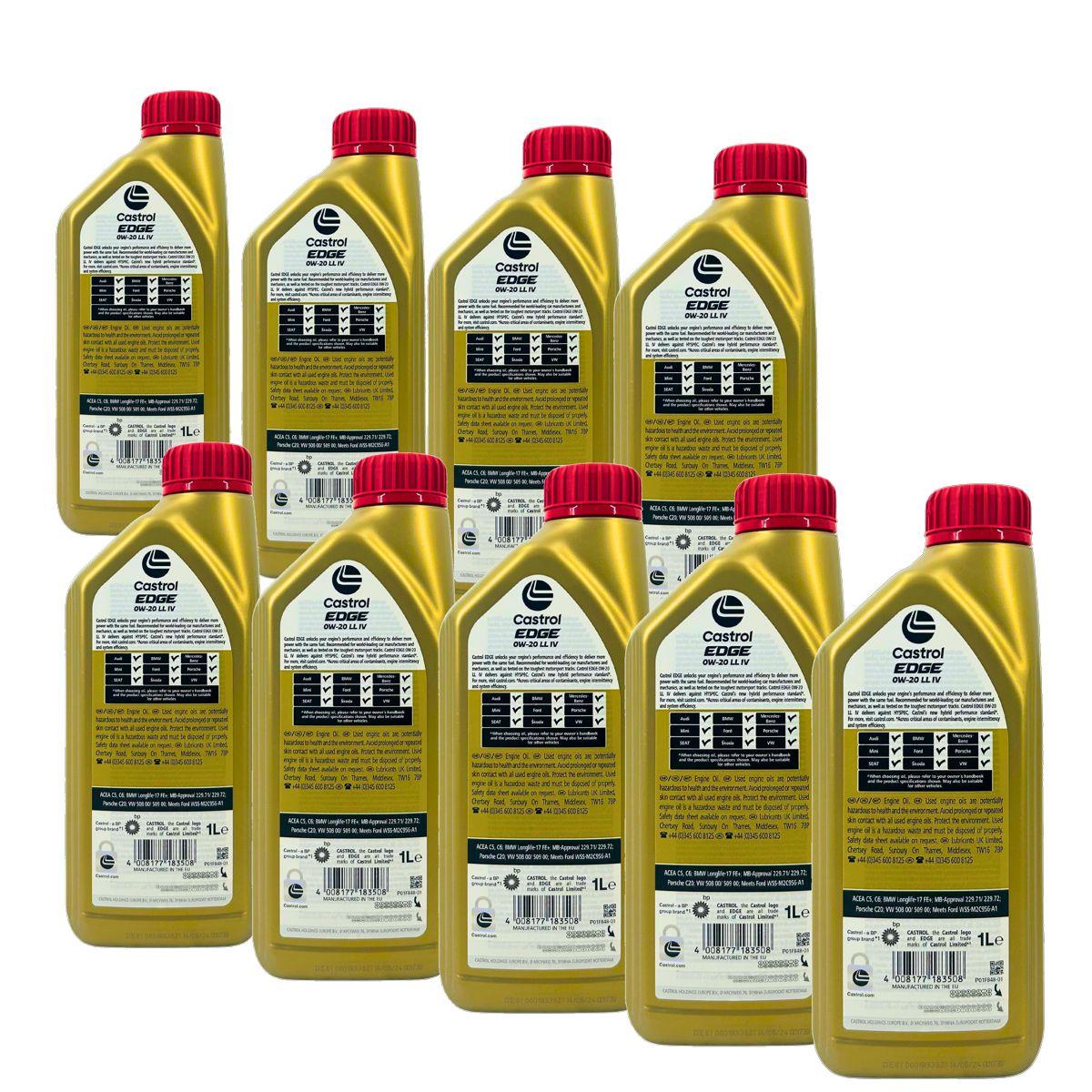 Castrol Edge 0W-20 LL IV 9x1 Liter