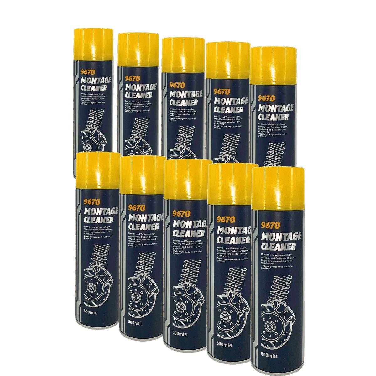 Mannol Montage Cleaner / Bremsenreiniger / Universalreiniger 10x500 ML
