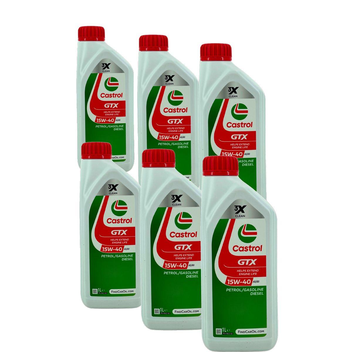 Castrol GTX 15W-40 A3/B3 6x1 Liter