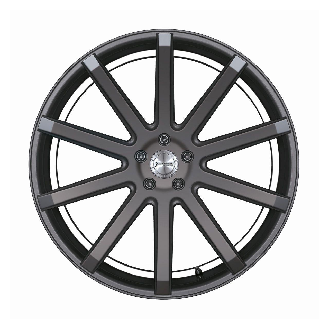 CORSPEED DEVILLE Gunmetal/ undercut Color Trim weiß 8.5Jx19 5x112 ET35