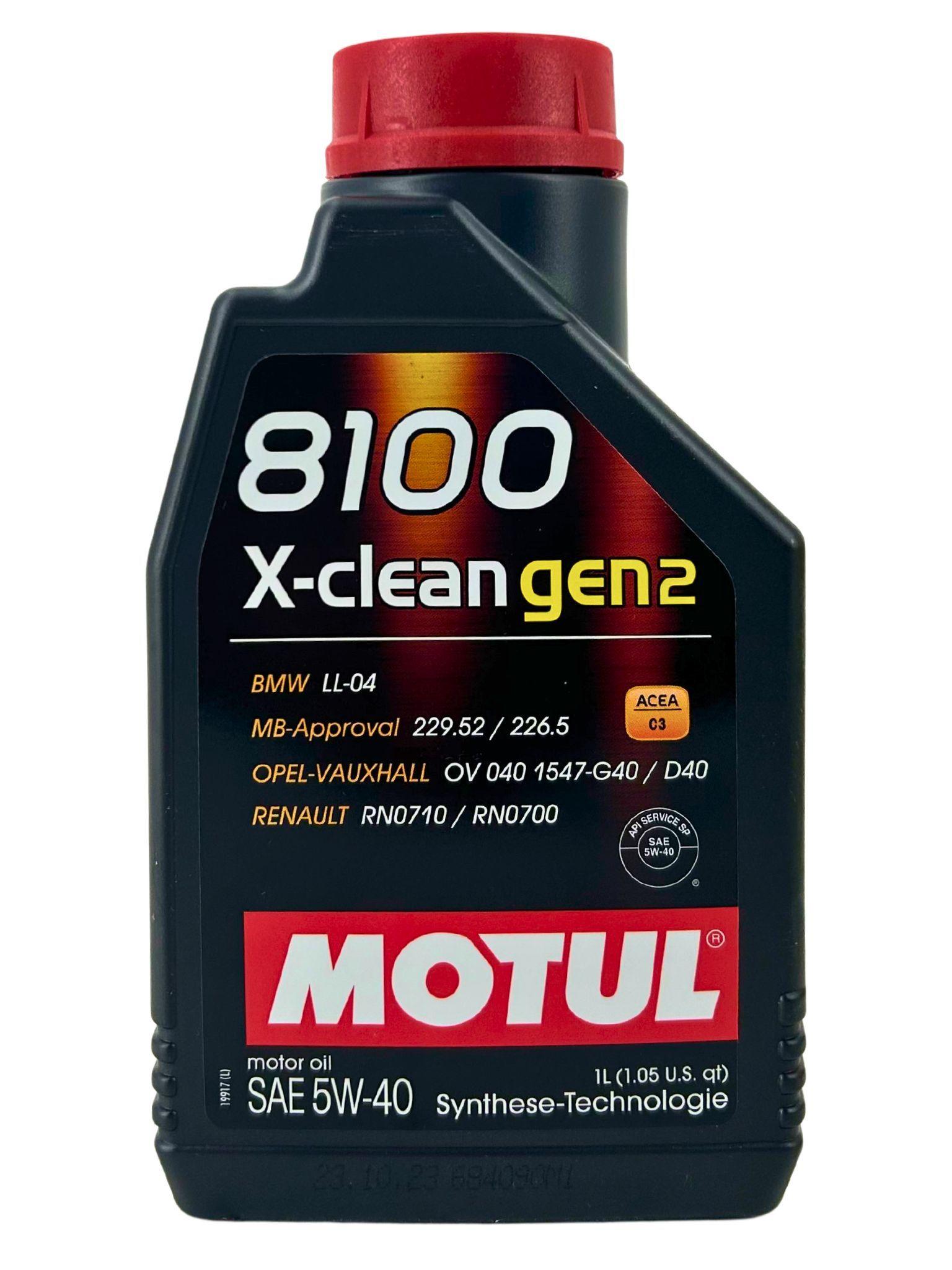Motul 8100 X-clean GEN2 5W-40 1 Liter