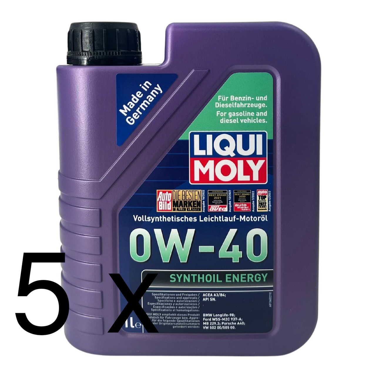 Liqui Moly Synthoil Energy 0W-40 5x1 Liter