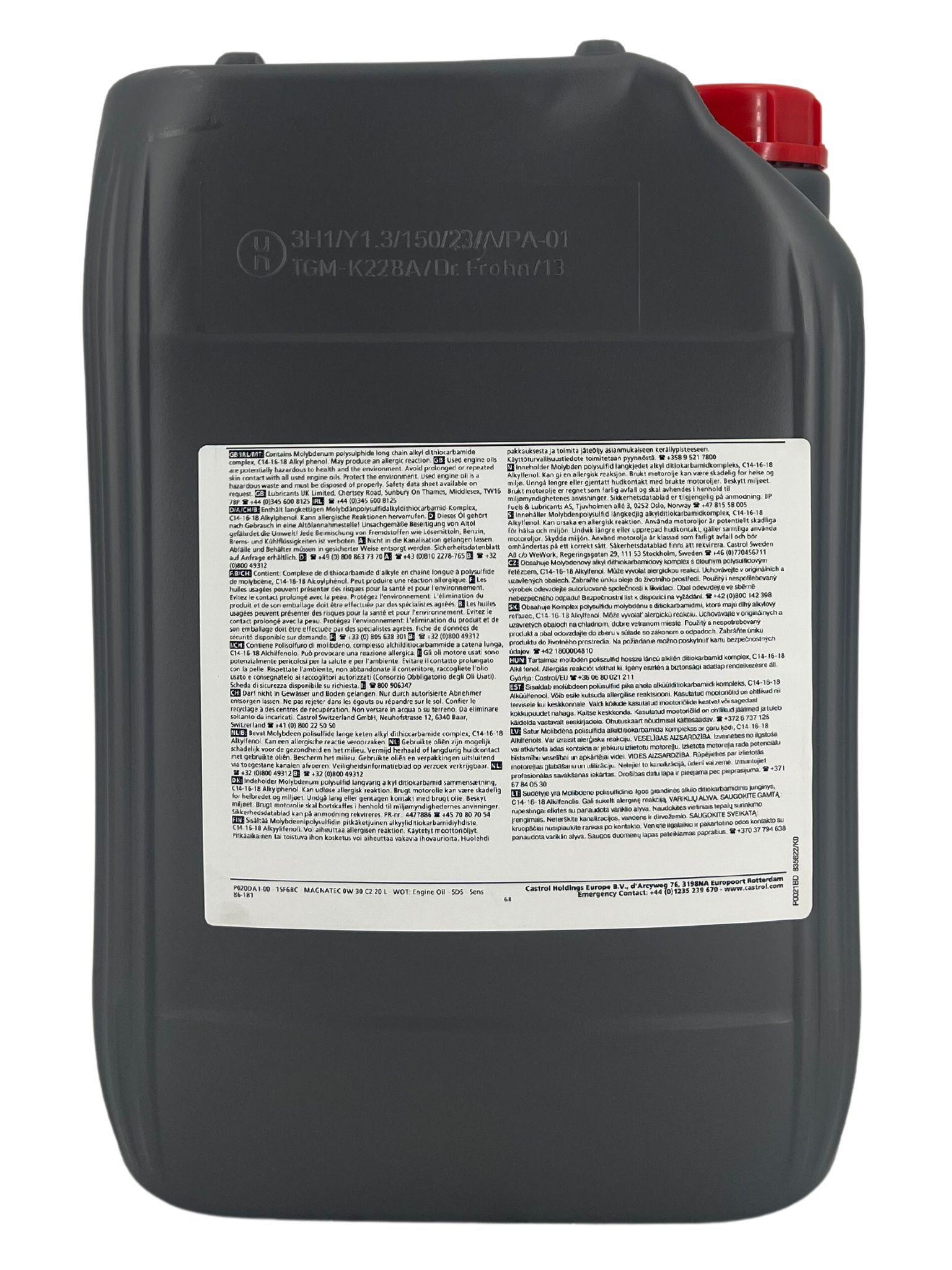 Castrol Magnatec 0W-30 C2 20 Liter