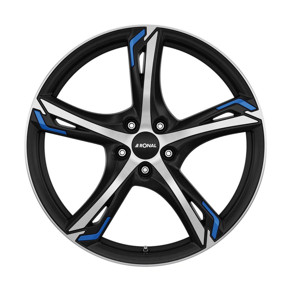 RONAL RONAL R62 BLUE jetblack-matt-frontkopiert 8.0Jx19 5x112 ET25
