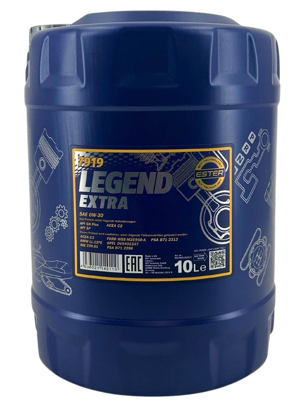 Mannol Legend Extra 0W-30 10 Liter Mannol Legend Extra 0W-30 10 Liter