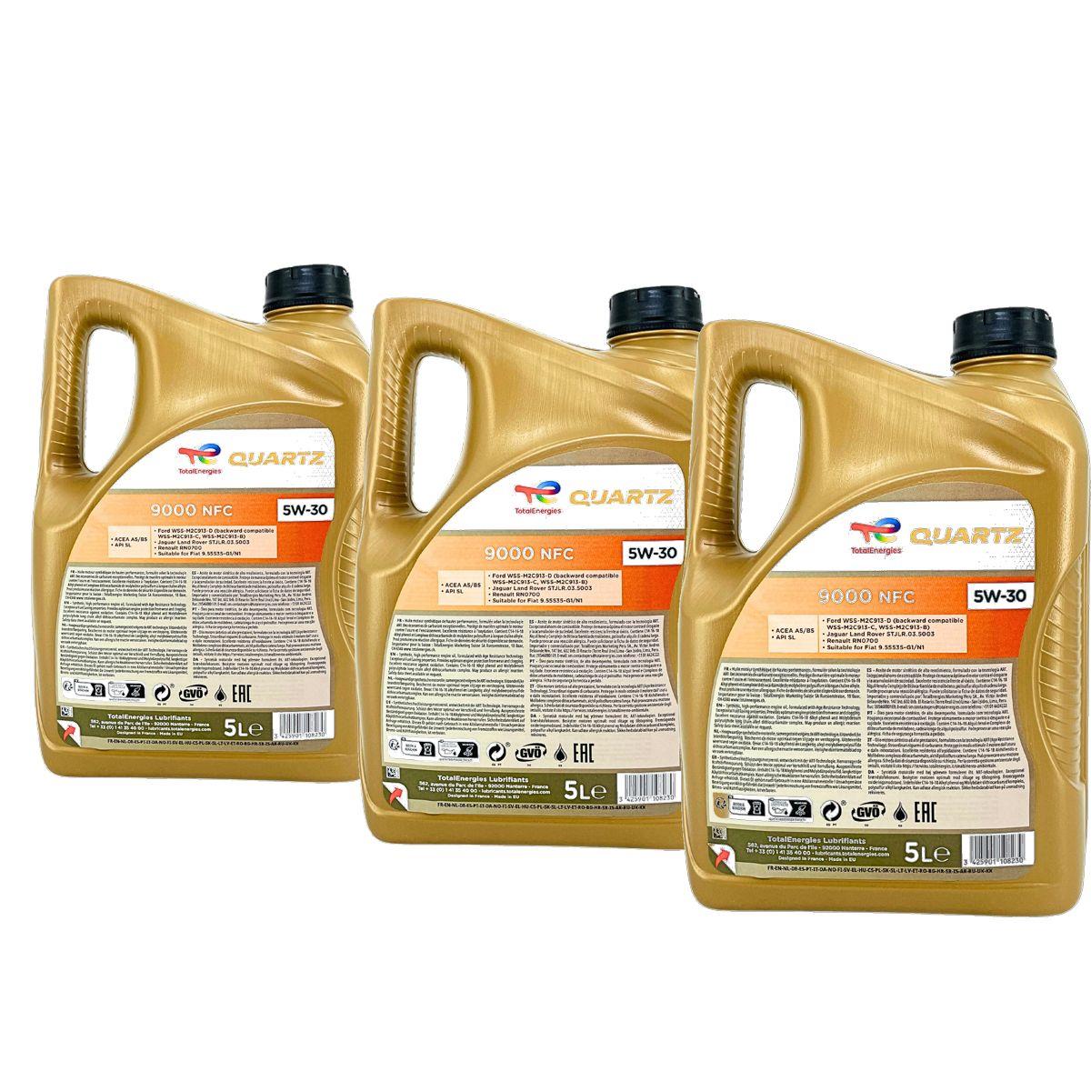 Total Quartz 9000 NFC 5W-30 3x5 Liter
