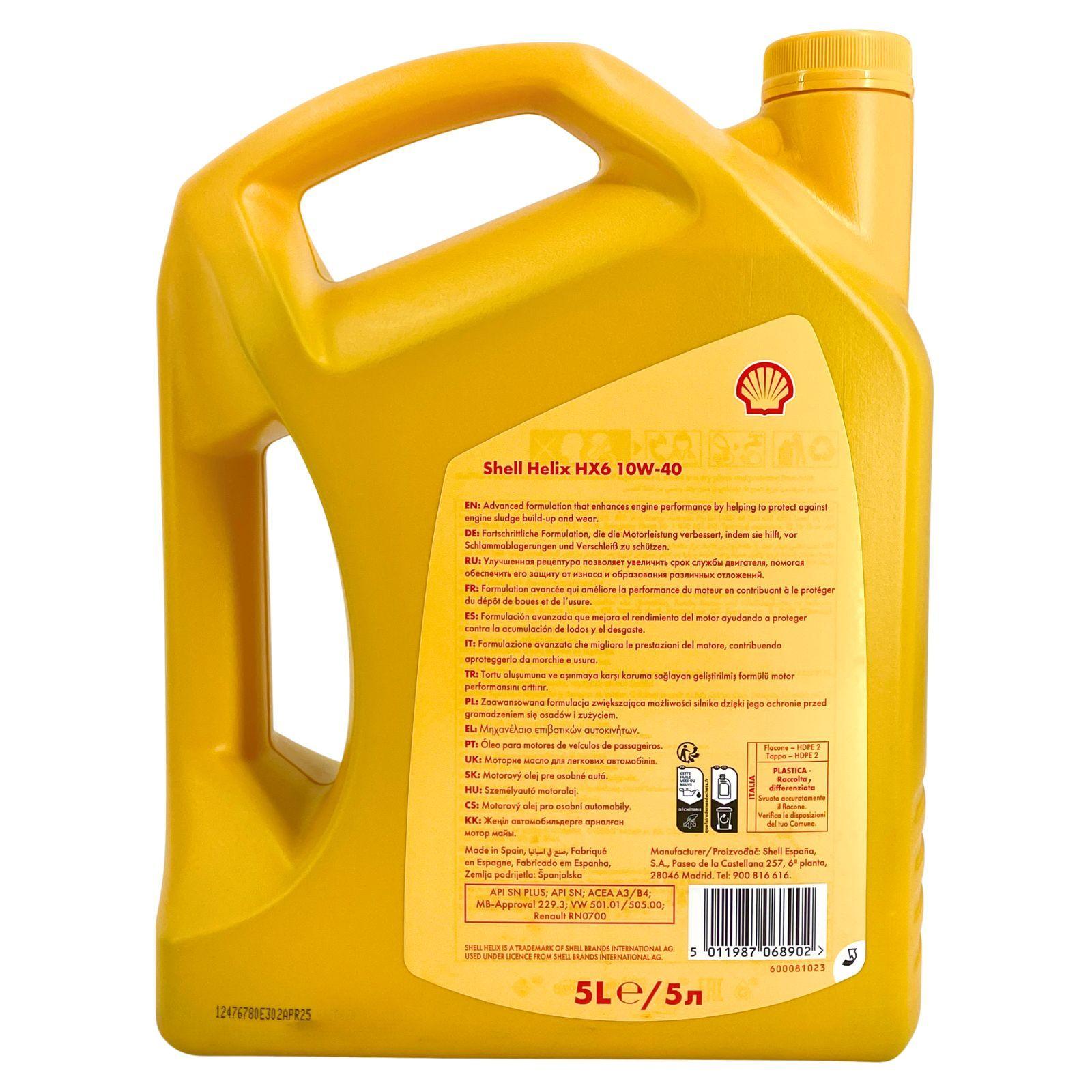Shell Helix HX6 10W-40 5 Liter