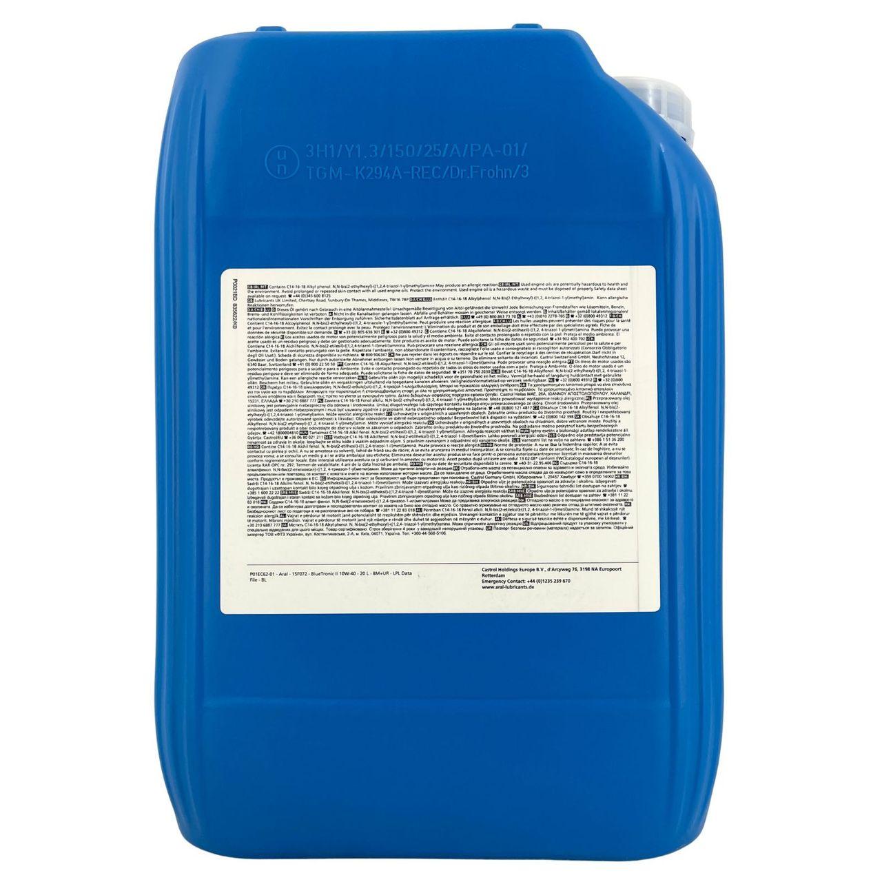 Aral BlueTronic II 10W-40 20 Liter