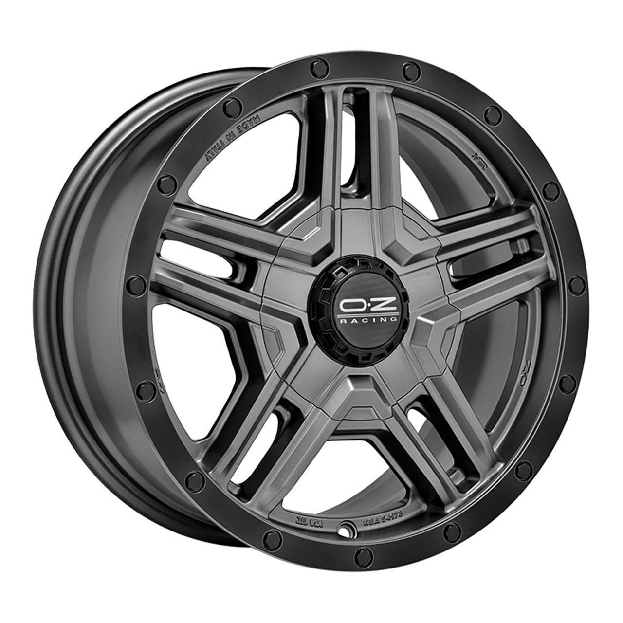 OZ RALLY ADVENTURE matt dark graphite black lip + rivets 8.0Jx17 5x120 ET35