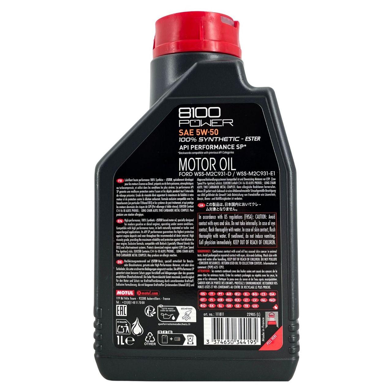 Motul 8100 Power 5W-50 1 Liter