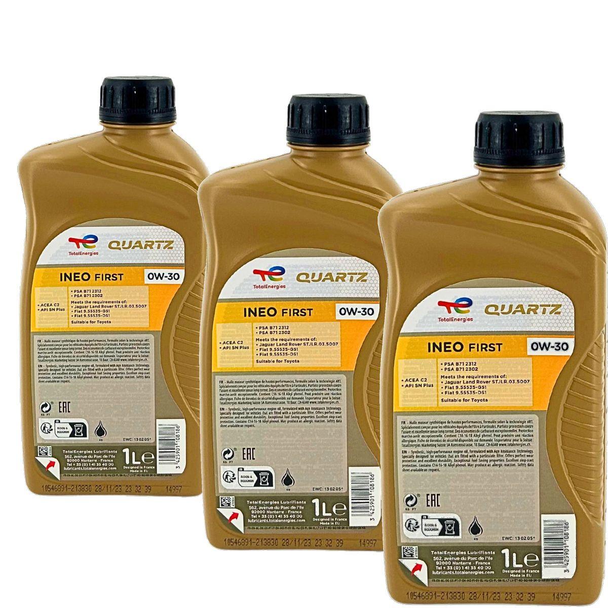 Total Quartz Ineo First 0W-30 3x1 Liter