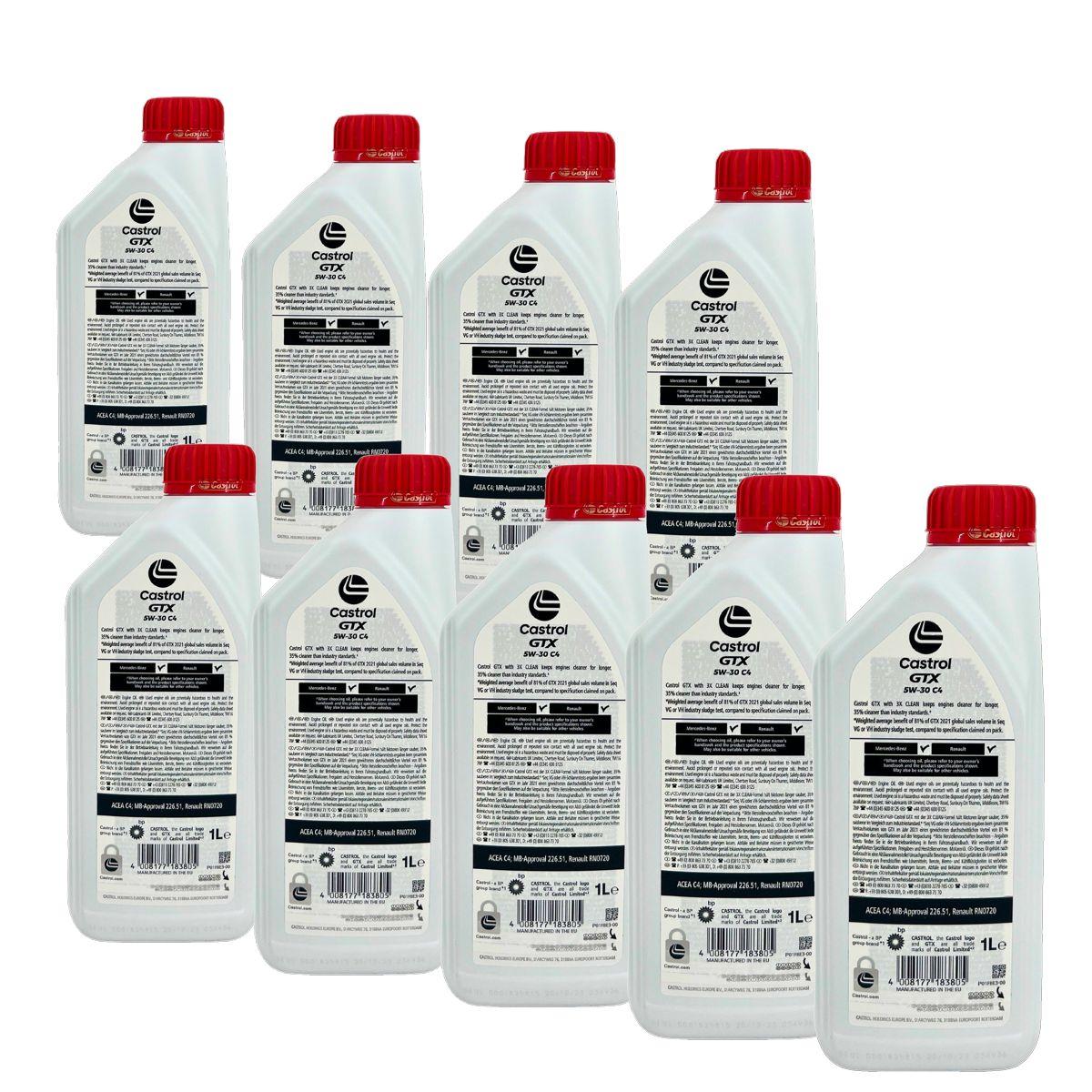 Castrol GTX 5W-30 C4 9x1 Liter