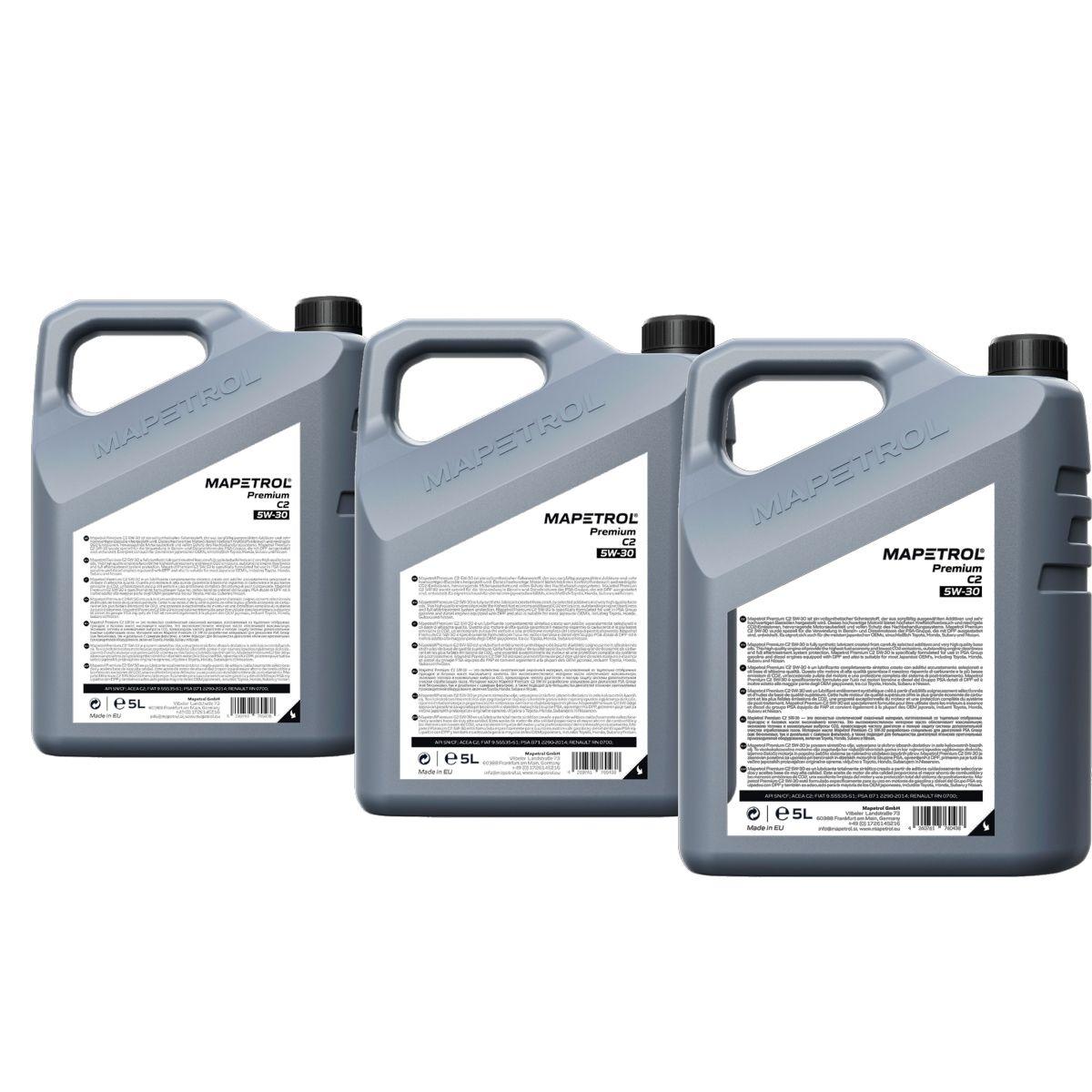Mapetrol Premium C2 5W-30 3x5 Liter