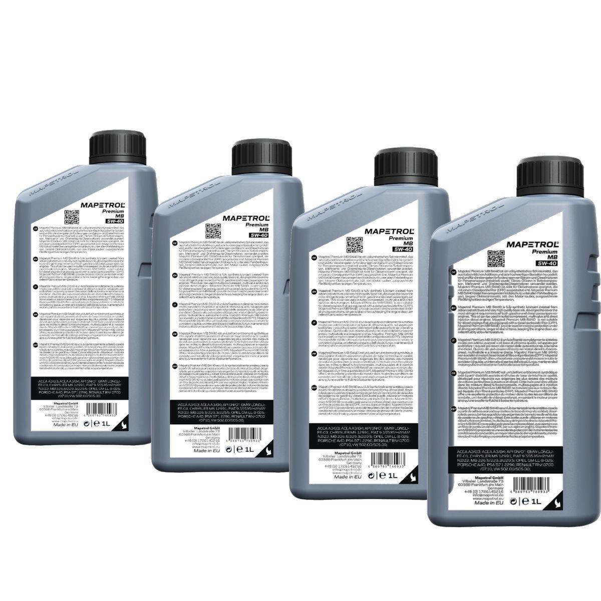 Mapetrol Premium MB 5W-40 4x1 Liter
