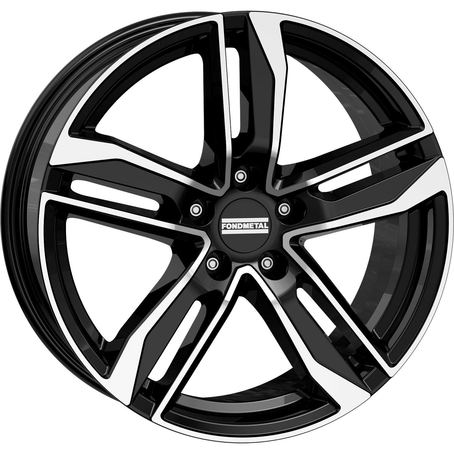 FONDMETAL HEXIS (FMI01) glossy black machined 8.0Jx18 5x112 ET29