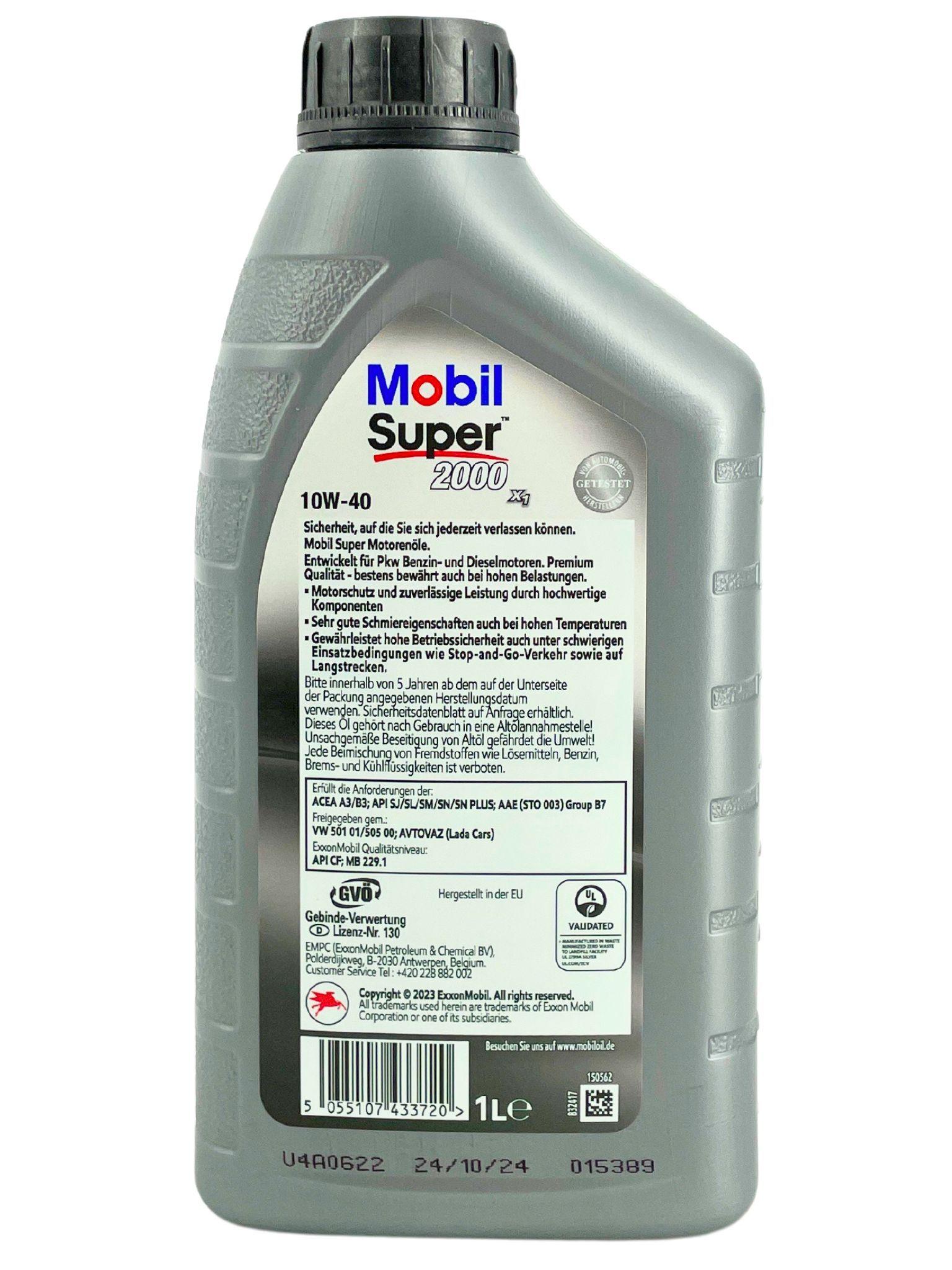 Mobil Super 2000 X1 10W-40 1 Liter