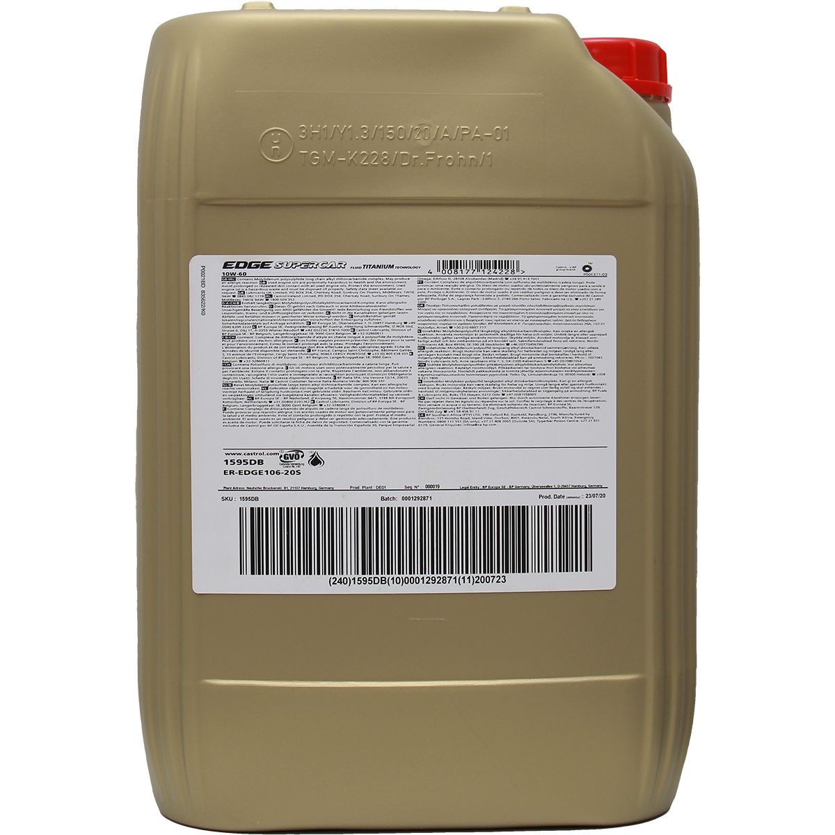 Castrol Edge 10W-60 20 Liter