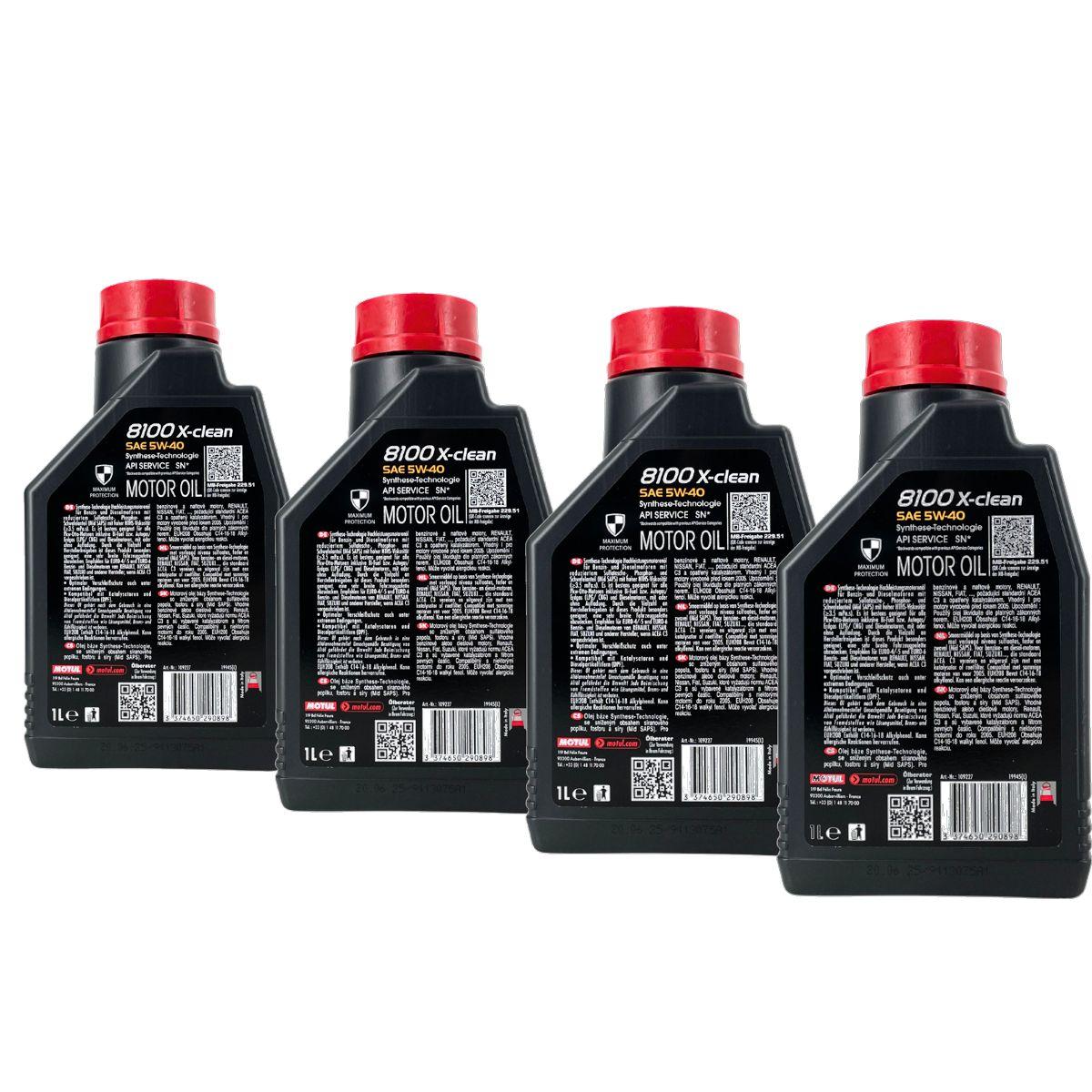 Motul 8100 X-clean 5W-40 4x1 Liter
