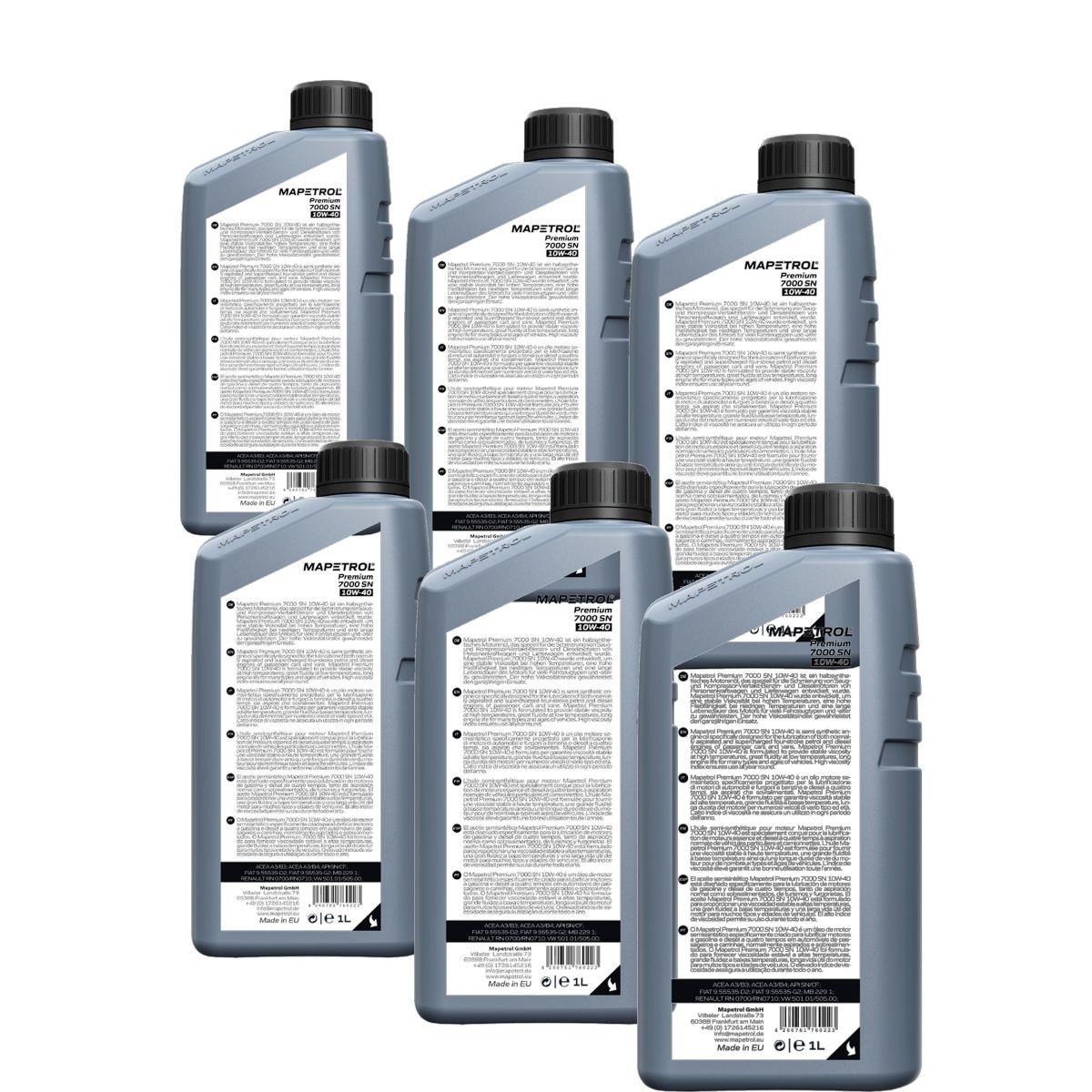 Mapetrol Premium 7000 SN 10W-40 6x1 Liter