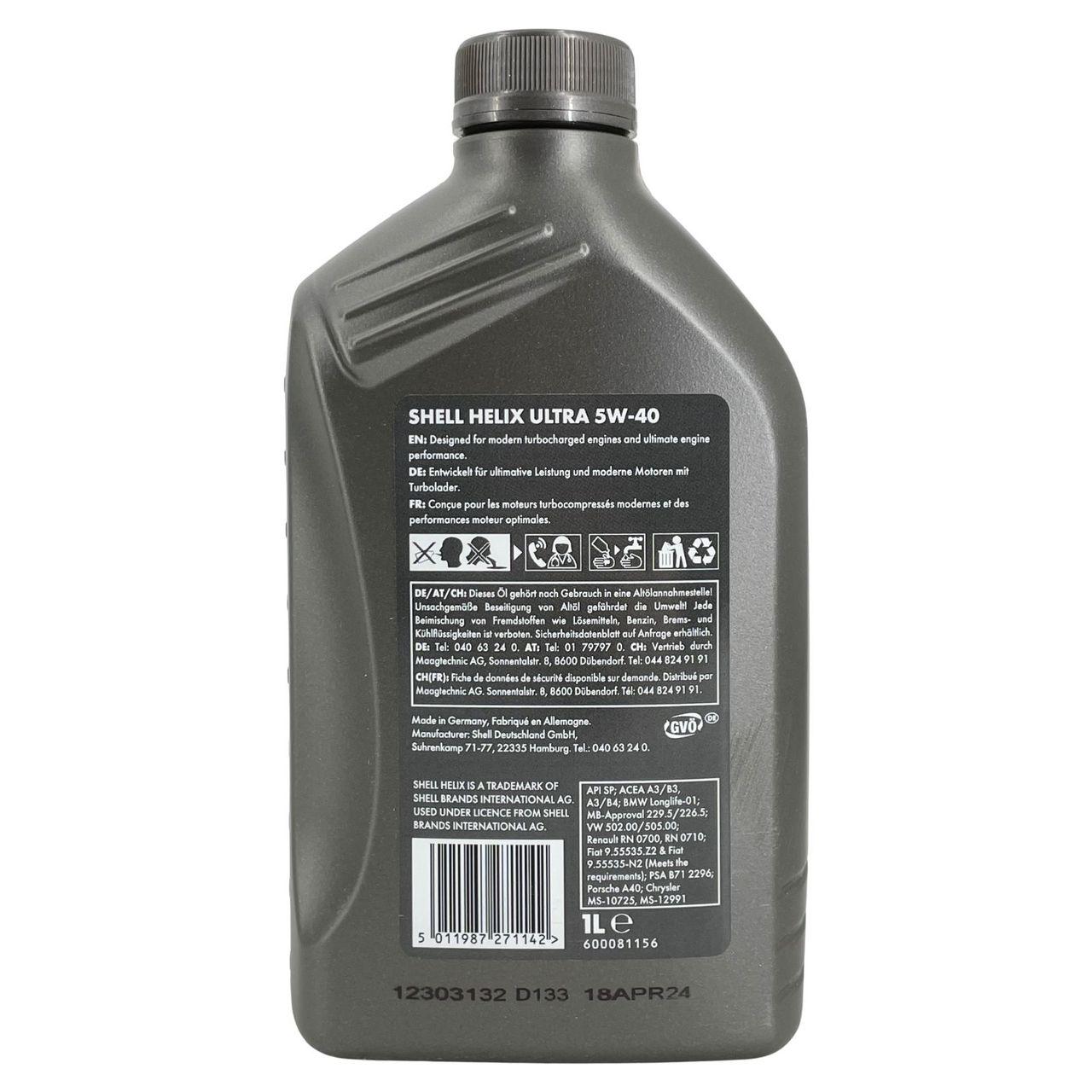 Shell Helix Ultra 5W-40 1 Liter