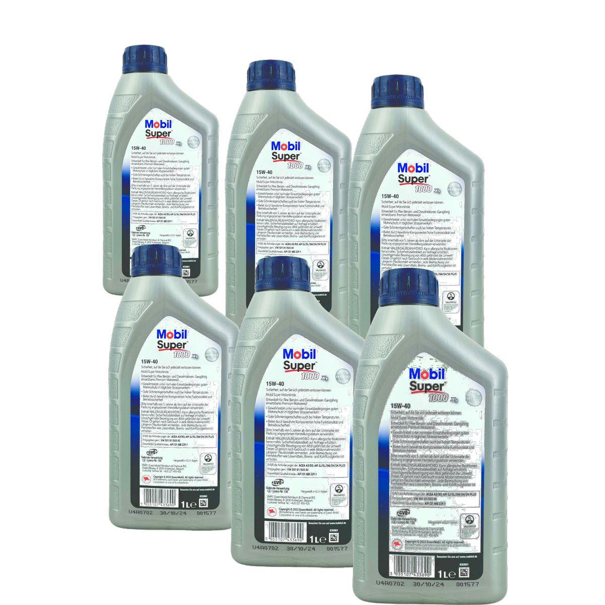 Mobil Super 1000 X1 15W-40 6x1 Liter